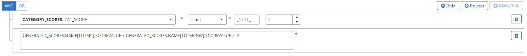 Query Builder in Add Query Modal with Rule with an Instance and a Math Rule